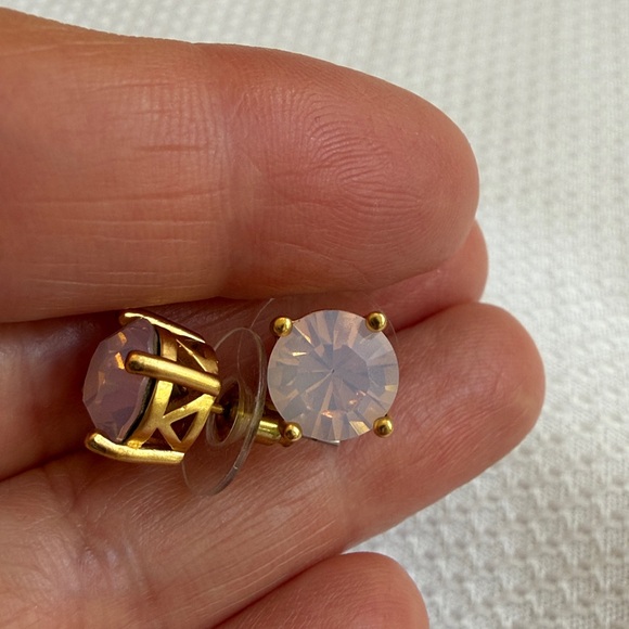 Park Lane Gold and White Crystal Earrings - Picture 5 of 5